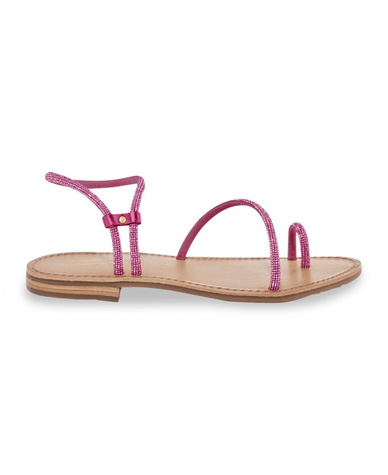 Sandales à entre-doigts Les Tropeziennes HODAXA Glitter Fushia Femme|IPWE-87984026